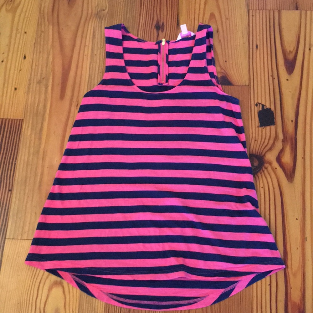 Lilly Pulitzer pink and navy tank